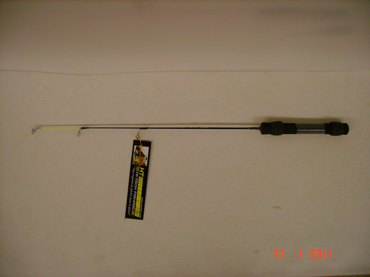 HT 3-Eye Black Foam Handle Ice Rod