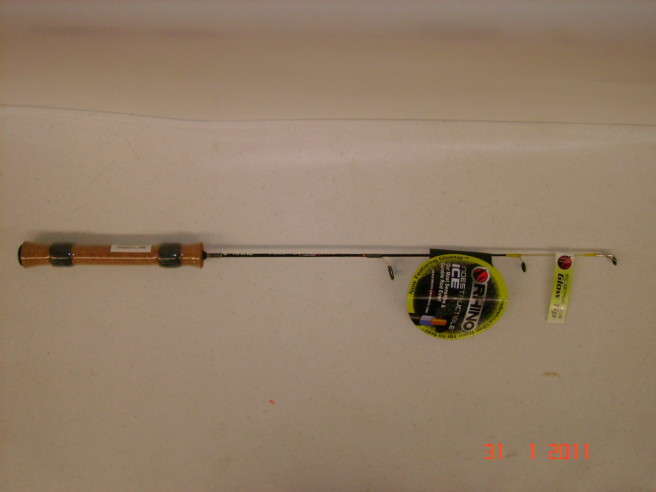 Rhino Cock Handle Glow Tip Ice Rod