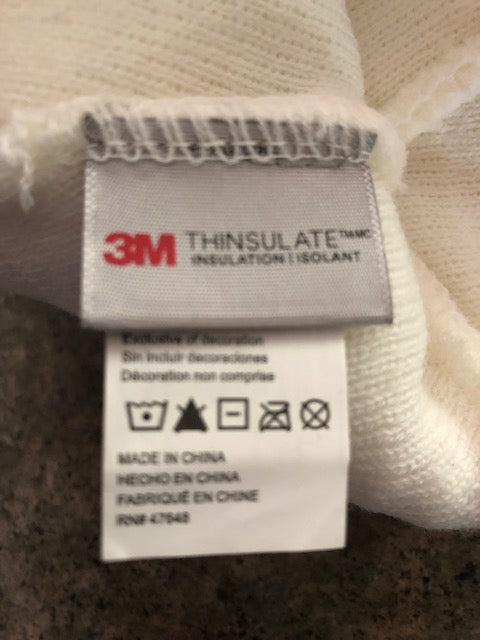 Blaze Orange Stocking Hat / Blaze Orange Beanie Cap / White Thinsulate Stocking Hat