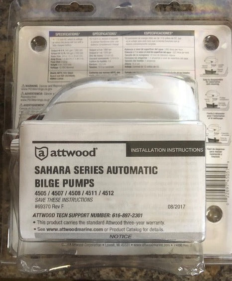 Attwood Bilge Pumps - 500GPH Automatic - 500GPH - 800GPH