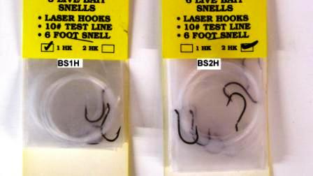 1 & 2 Hook Bare Snell 6-pack 1 & 2 Hook Bare Snell 6-pack