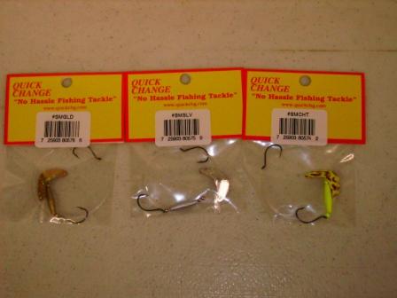 Quick Change Smile Blade Floaters-2-Hook with Small Size Smile Blade