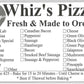 Bar & Grill / Whiz's Pizza Menu