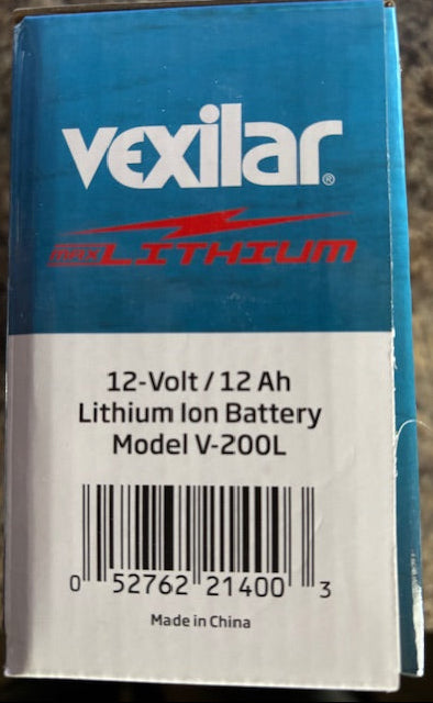 Vexilar -MAX- 12-Volt / 12Ah Lithium Ion Battery