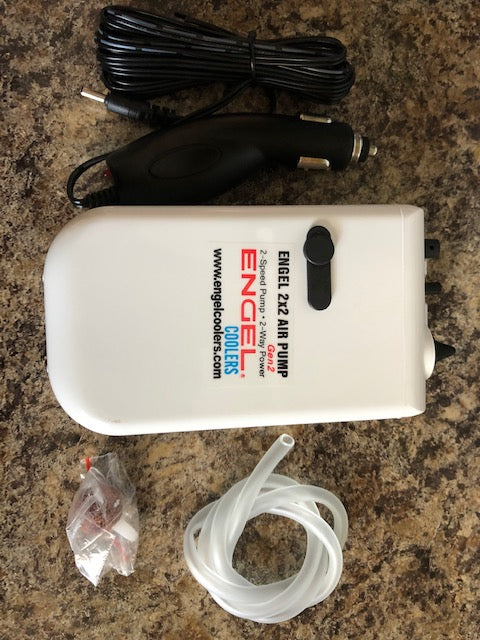 Engel Coolers ENG-AP Portable Live Bait 2 Speed Aerator Pump Kit & 12V Adapter Gen2