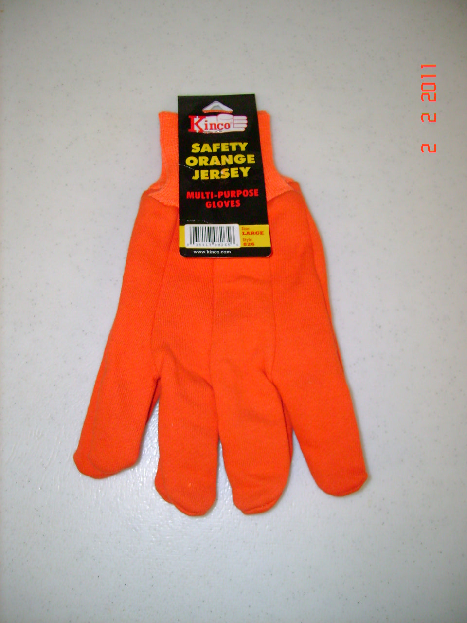 Blaze Orange Jersey Gloves