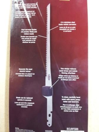 Berkley Slim 8" Replacement Fillet Knife Blade (Will work in Mister Twister,  American Angler & Most Electric Knifes)