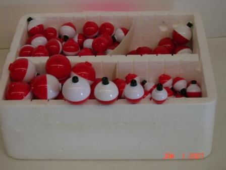 Plastilite Red & White Bobbers 5 & 6-Packs
