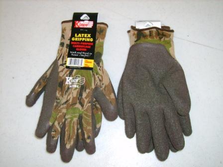 Latex Palm Coated Gripping Camo Glove