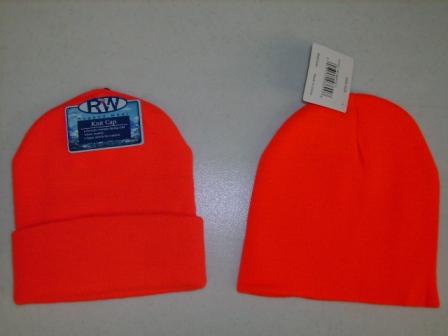Blaze Orange Beanie Cap Hat